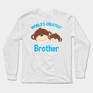 Monkeys Worlds Greatest Brother Long Sleeve T-Shirt